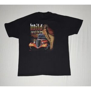 NORTH SHORE HAWAII T Shirt Black Mens Large Hot Rod Wild Ride Bikini‎ Vtg